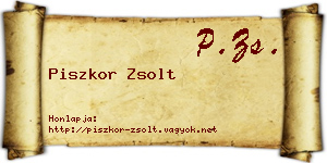 Piszkor Zsolt névjegykártya
